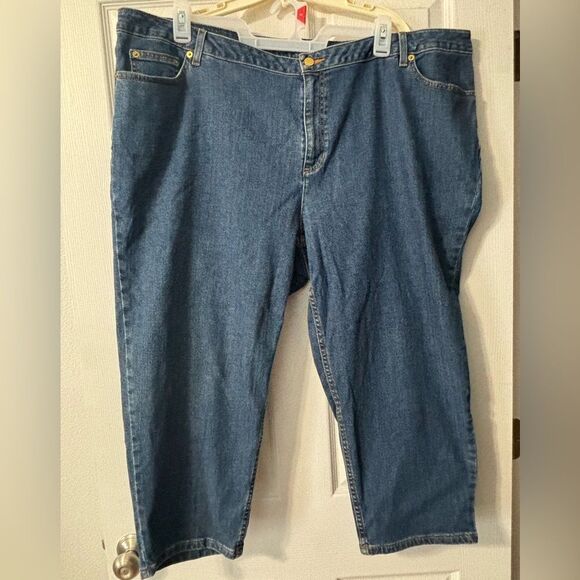 Women's Plus Size 24W Liz Claiborne Jackie Blue Jeans Denim 46”(w) X 23”(I) - Picture 1 of 8